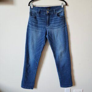 Ann Taylor Factory Straight Leg Mid Rise Stretchy Boyfriend Jeans